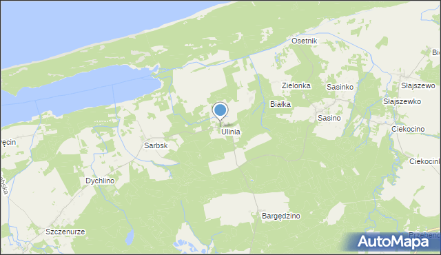 mapa Ulinia, Ulinia na mapie Targeo