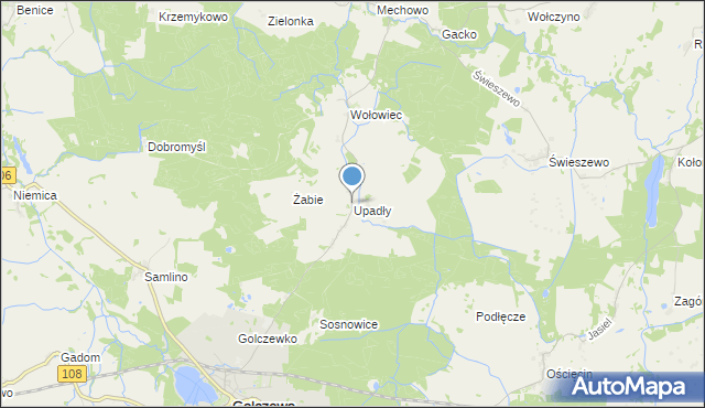 mapa Upadły, Upadły na mapie Targeo