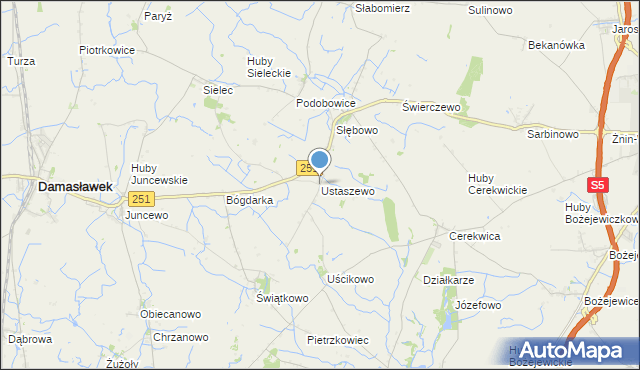 mapa Ustaszewo, Ustaszewo na mapie Targeo
