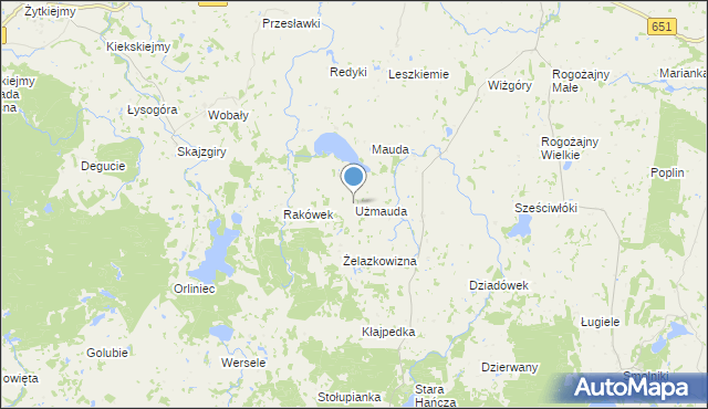 mapa Użmauda, Użmauda na mapie Targeo