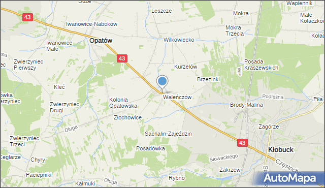 mapa Waleńczów, Waleńczów na mapie Targeo