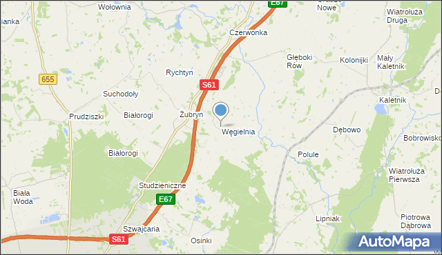 mapa Węgielnia, Węgielnia gmina Szypliszki na mapie Targeo