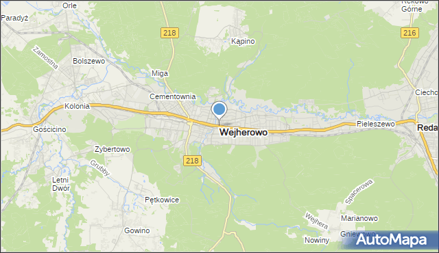 mapa wejherowo Mapa Wejherowo, Wejherowo na mapie Targeo