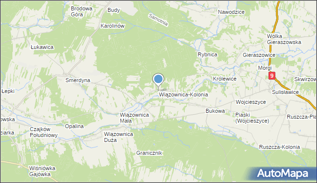 mapa Wiązownica-Kolonia, Wiązownica-Kolonia na mapie Targeo