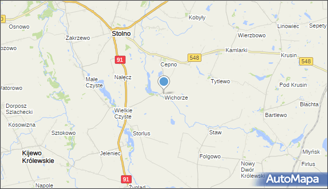 mapa Wichorze, Wichorze na mapie Targeo