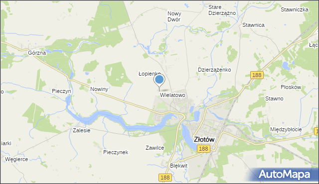 mapa Wielatowo, Wielatowo na mapie Targeo