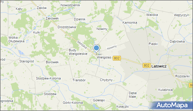 mapa Wielgolas, Wielgolas gmina Latowicz na mapie Targeo