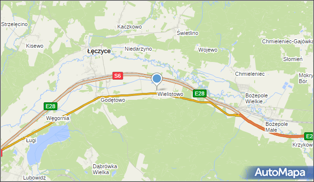 mapa Wielistowo, Wielistowo na mapie Targeo