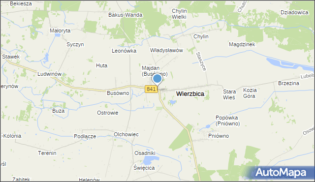 mapa Wierzbica-Osiedle, Wierzbica-Osiedle na mapie Targeo
