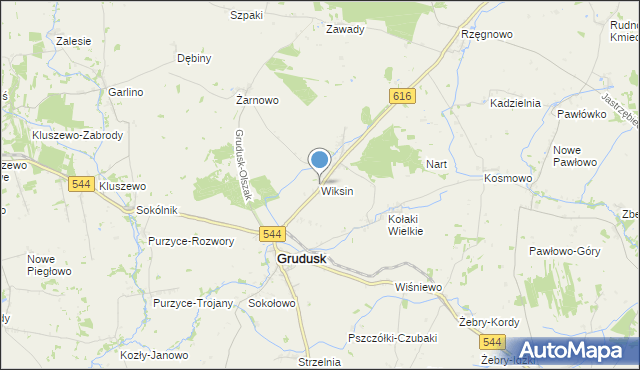 mapa Wiksin, Wiksin na mapie Targeo