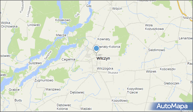 mapa Wilczyn, Wilczyn powiat koniński na mapie Targeo