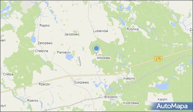 mapa Witosław, Witosław gmina Recz na mapie Targeo