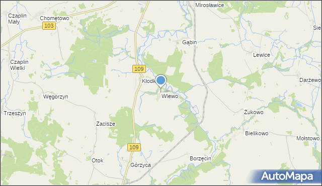 mapa Wlewo, Wlewo na mapie Targeo