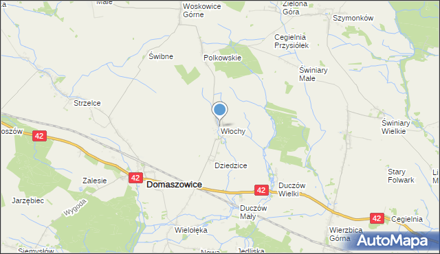 Mapa Wlochy Wlochy Gmina Domaszowice Na Mapie Targeo