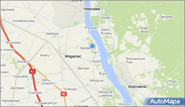 mapa Wójtówka, Wójtówka gmina Waganiec na mapie Targeo