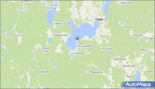 mapa Wymysłowo, Wymysłowo gmina Osiek na mapie Targeo