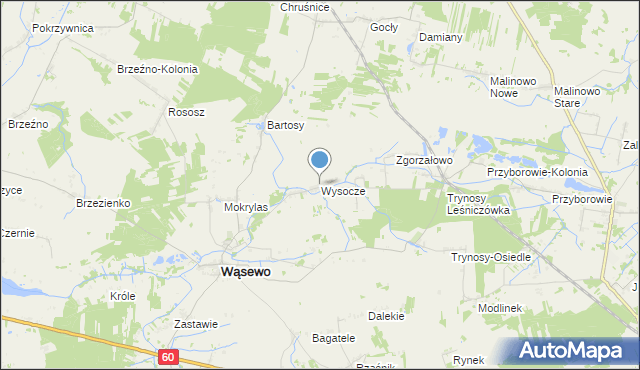 mapa Wysocze, Wysocze na mapie Targeo