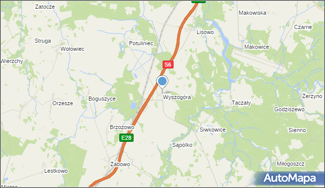 mapa Wyszogóra, Wyszogóra na mapie Targeo