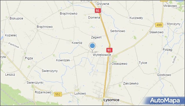 mapa Wytrębowice, Wytrębowice na mapie Targeo