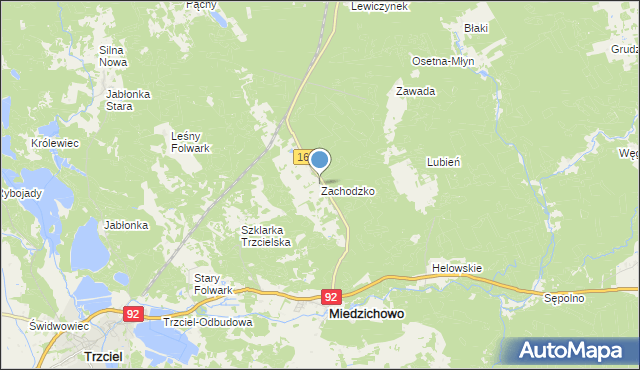 mapa Zachodzko, Zachodzko na mapie Targeo