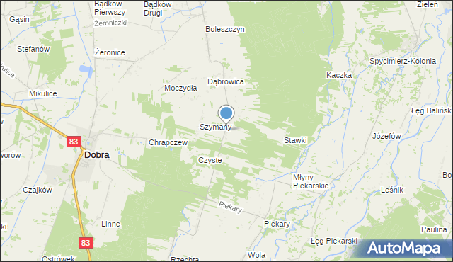 mapa Zagaj, Zagaj gmina Dobra na mapie Targeo