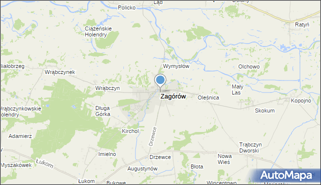 mapa Zagórów, Zagórów na mapie Targeo