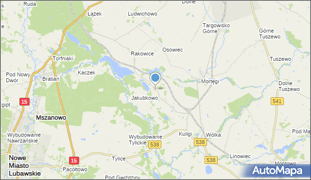 mapa Zajączkowo, Zajączkowo gmina Grodziczno na mapie Targeo