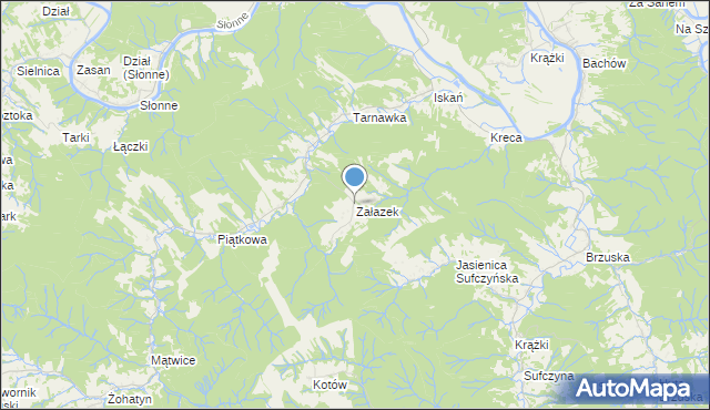 mapa Załazek, Załazek na mapie Targeo
