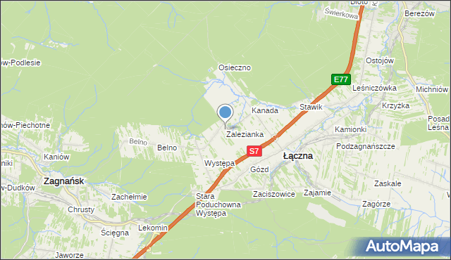 mapa Zalezianka, Zalezianka na mapie Targeo