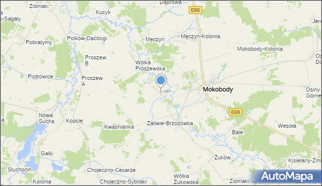 mapa Zaliwie-Szpinki, Zaliwie-Szpinki na mapie Targeo