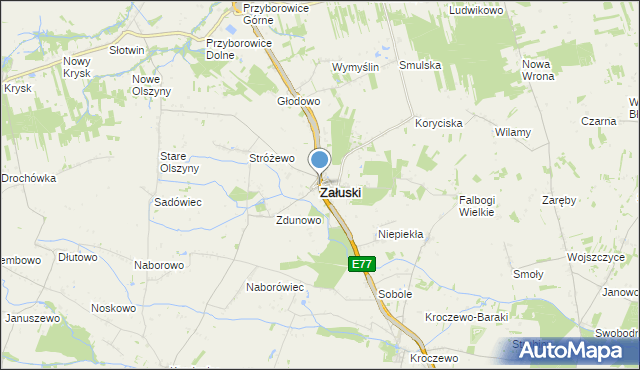 mapa Załuski, Załuski powiat płoński na mapie Targeo