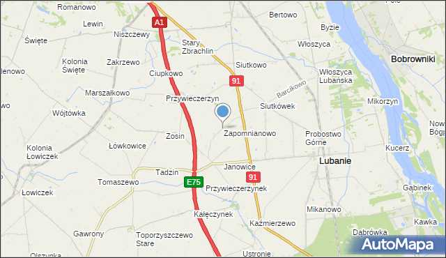 mapa Zapomnianowo, Zapomnianowo na mapie Targeo