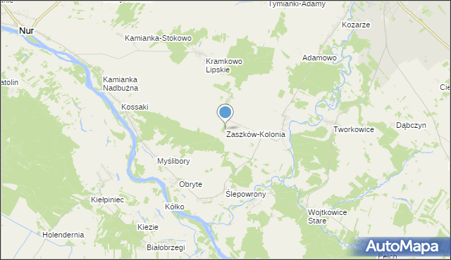 mapa Zaszków-Kolonia, Zaszków-Kolonia na mapie Targeo