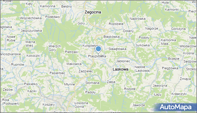 mapa Zbójka, Zbójka na mapie Targeo