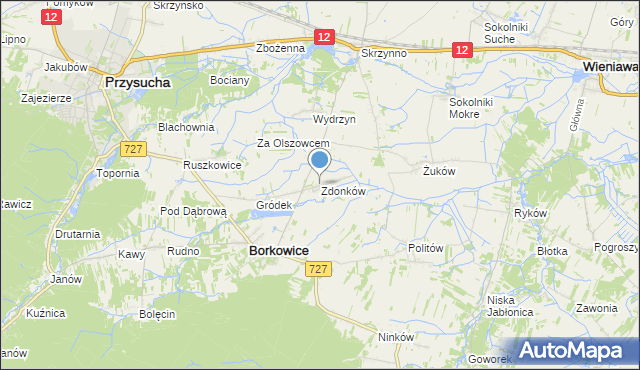 mapa Zdonków, Zdonków na mapie Targeo