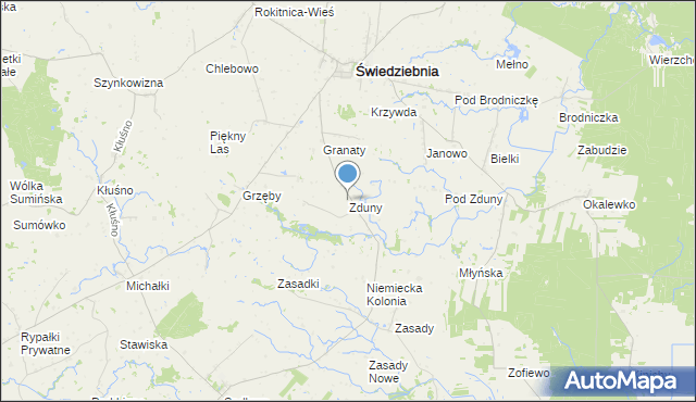 mapa Zduny, Zduny gmina Świedziebnia na mapie Targeo
