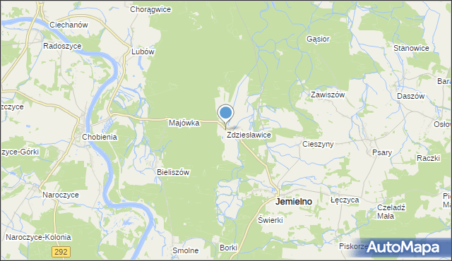 mapa Zdziesławice, Zdziesławice na mapie Targeo