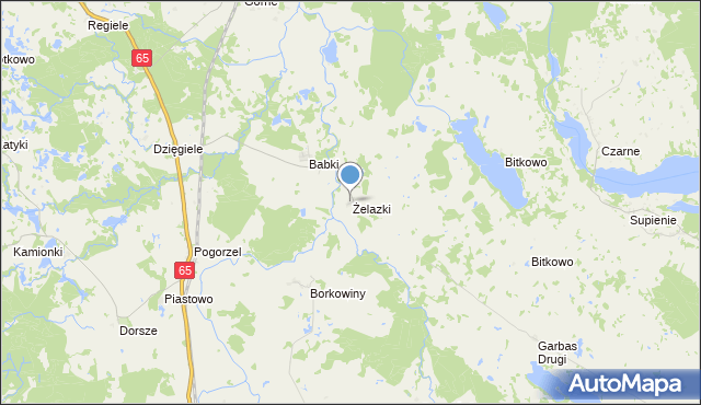 mapa Żelazki, Żelazki gmina Gołdap na mapie Targeo