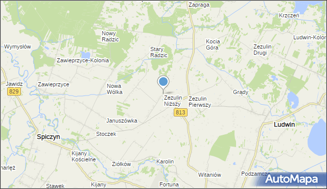 zezulin mapa Mapa Zezulin Niższy, Zezulin Niższy na mapie Targeo