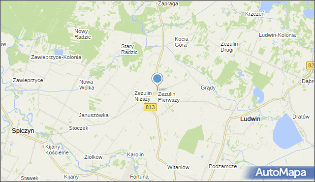 zezulin mapa Mapa Zezulin Pierwszy, Zezulin Pierwszy na mapie Targeo