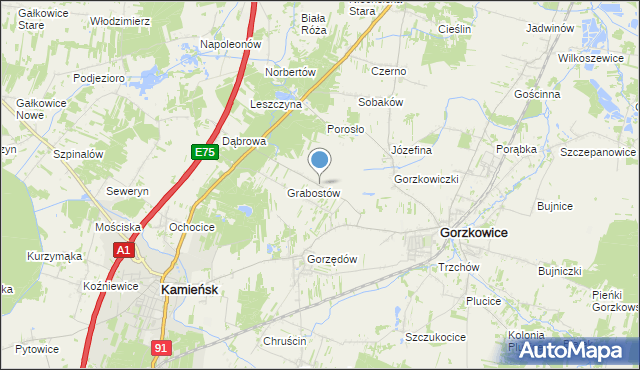 mapa Żuchowice, Żuchowice na mapie Targeo