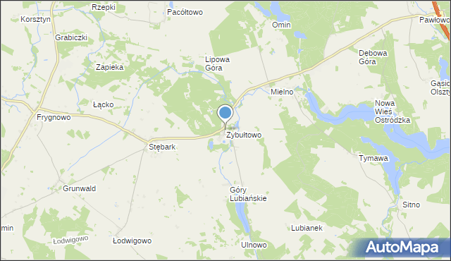 mapa Zybułtowo, Zybułtowo na mapie Targeo