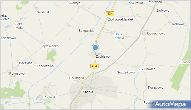 mapa Żychlewo, Żychlewo na mapie Targeo