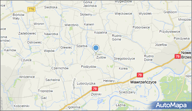 mapa Żydów, Żydów gmina Igołomia-Wawrzeńczyce na mapie Targeo