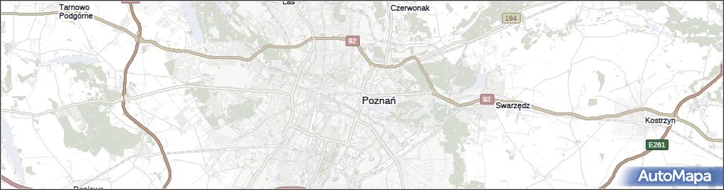 mapa targeo poznan Korki Poznań