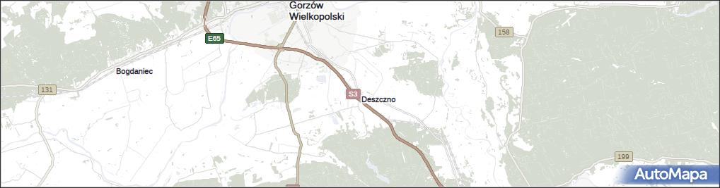 deszczno mapa Mapa Deszczno, Deszczno na mapie Targeo