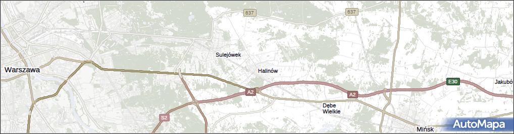 halinów koło warszawy mapa Mapa Halinów, Halinów powiat miński na mapie Targeo