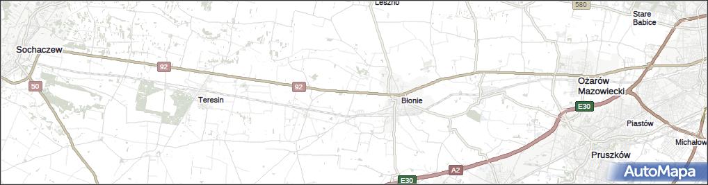 mapa piorunów Mapa Piorunów, Piorunów gmina Błonie na mapie Targeo