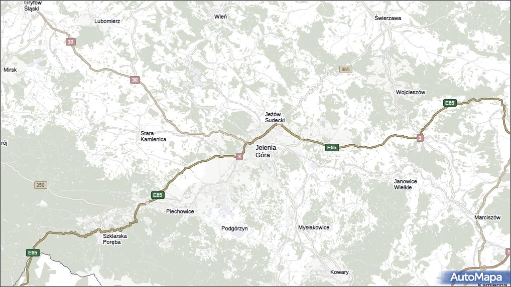 Mapa Jelenia Gora Jelenia Gora Na Mapie Targeo