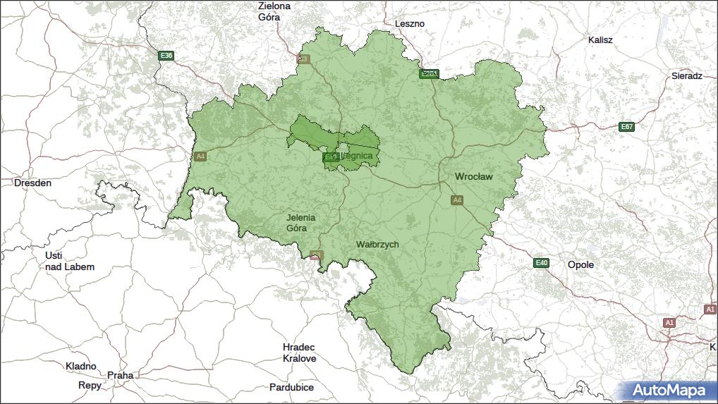Powiat Legnicki, Województwo Dolnośląskie Na Mapie Targeo